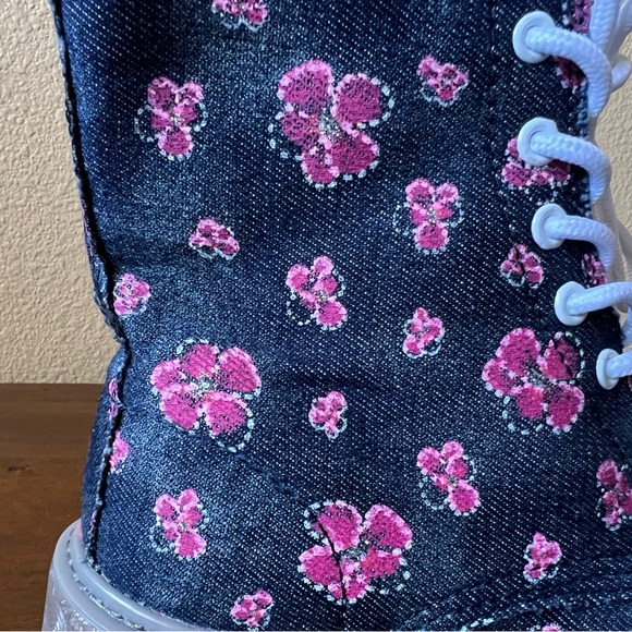 New Cafe Noir denim combat boots - Picture 5 of 9